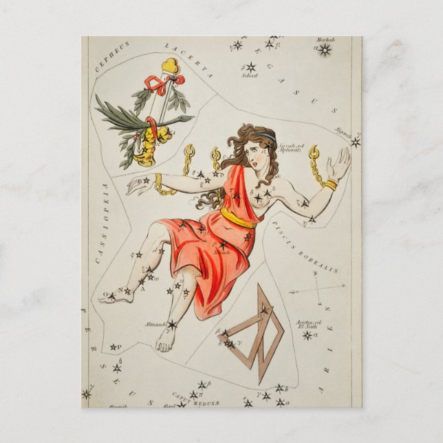 Vintage Constellation Illustration Postcard (Front)