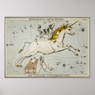 Vintage Constellation Illustration Poster