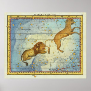 Vintage Constellation Leo Poster