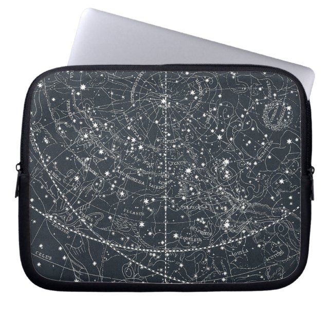 Vintage Constellation Map Laptop Sleeve (Front)