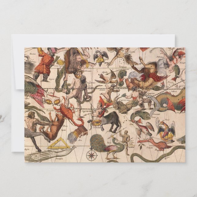 Vintage Constellation Star Map by Backer and Broen (Front)