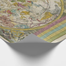 Vintage Constellation wrapping paper