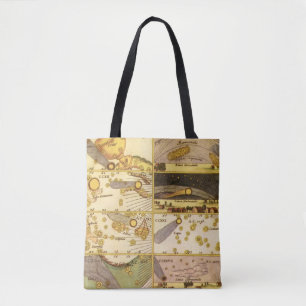 Vintage Constellations, Antique Astronomy & Stars Tote Bag