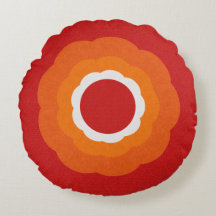 Vintage contemporary rosette round cushion