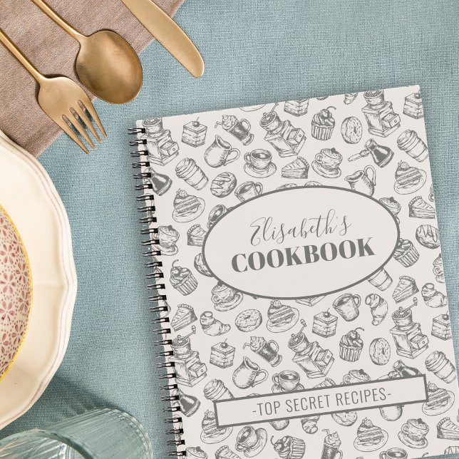 Vintage cookbook name personalised recipes journal (Creator Uploaded)