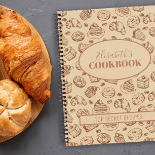 Vintage cookbook personalised recipes journal