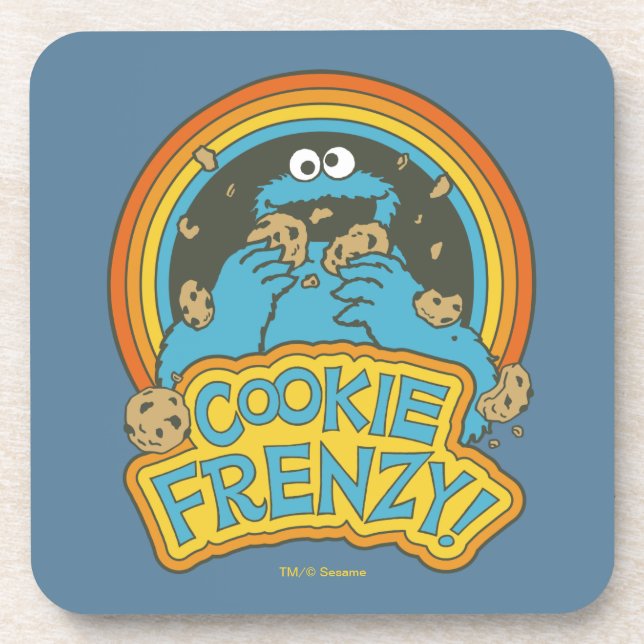 Vintage Cookie Monster | Cookie Frenzy Coaster (Front)