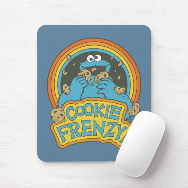 Vintage Cookie Monster | Cookie Frenzy Mouse Pad (With Mouse)