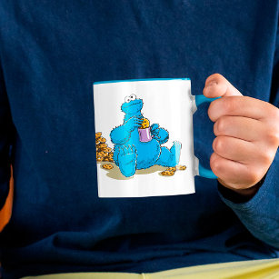 Vintage Cookie Monster Eating Cookies Mug