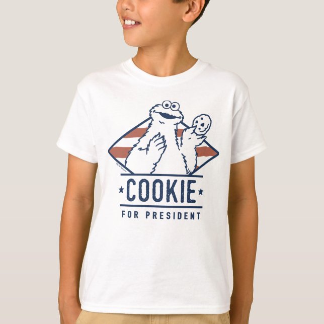 Vintage Cookie Monster for President T-Shirt (Front)