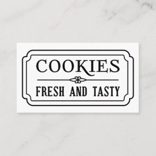 Vintage Cookies Fresh and Tasty Bakery Design Business Card