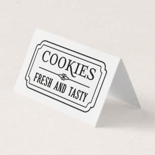 Vintage Cookies Fresh and Tasty Bakery Design Business Card