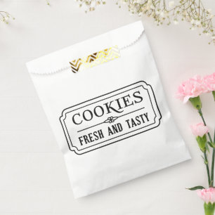 Vintage Cookies Fresh and Tasty Bakery Design Favour Bags