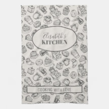 Vintage cookies pattern personalised name 