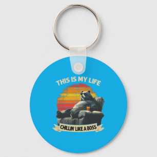 Vintage Cool Bear Funny Fathers Day Animal Lover Key Ring