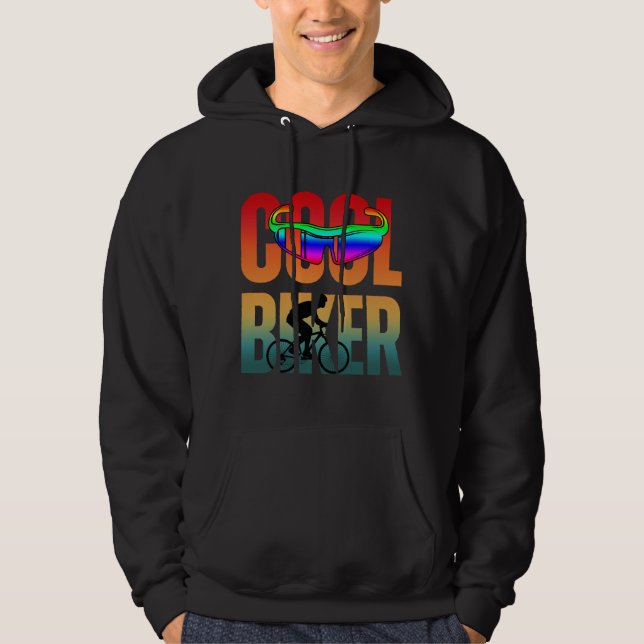 Vintage Cool Biker Hoodie (Front)