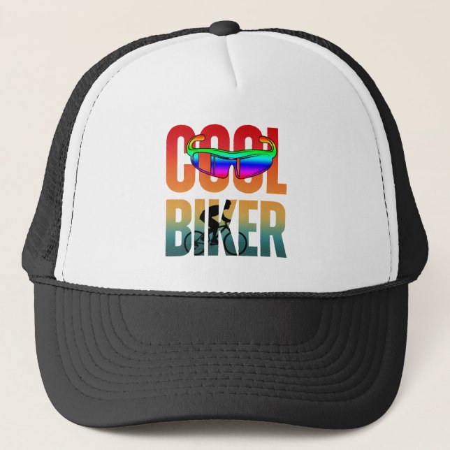 Vintage Cool Biker Trucker Hat (Front)