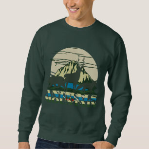 vintage cool campfire mountain road trip  sweatshirt