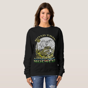 vintage cool campfire mountain road trip   sweatshirt