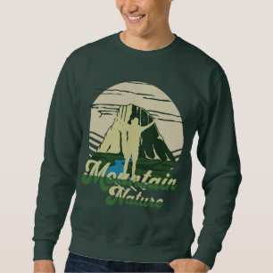 vintage cool campfire mountain road trip sweatshirt