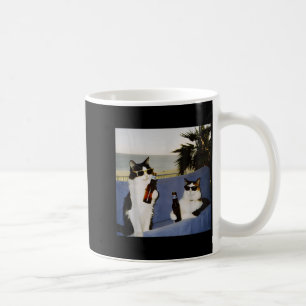 Vintage Cool Sungles Cat Drinking Beer Cat Meme Ca Coffee Mug