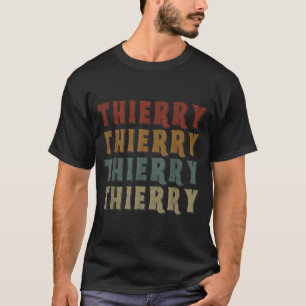 Vintage Cool Thierry First Name Funny Love Heart T T-Shirt