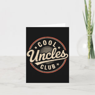 Vintage Cool Uncles Club Funny Uncle Fathers Day  Card