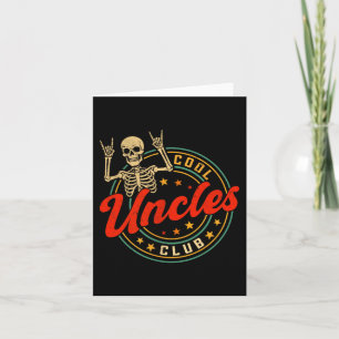 Vintage Cool Uncles Club Retro Funny New Uncle Men Card