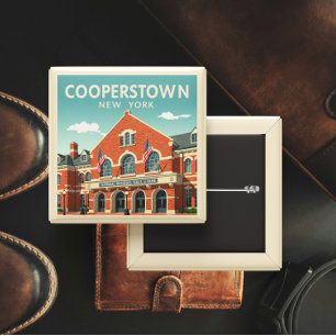 Vintage Cooperstown New York 15 Cm Square Badge
