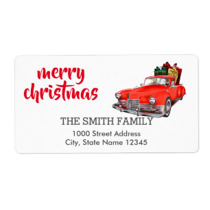 Vintage Coordinating Christmas Address