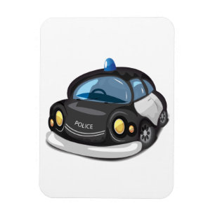 Vintage Cop Car Magnet