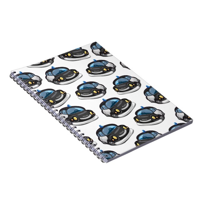 vintage Cop Car Spiral Notebook (Right Side)