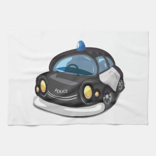 Vintage Cop Car Tea Towel