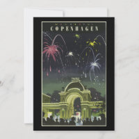 Vintage Copenhagen Travel Poster,