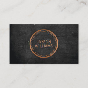 Vintage Copper Circle Personal Business Card