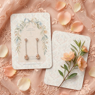 Vintage Coquette Bow Floral Jewellery Display TMF2 Business Card
