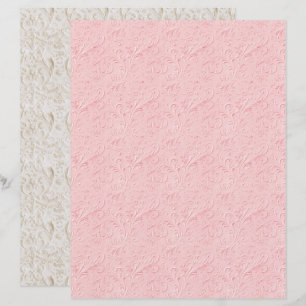 Vintage Coquette Pink Texture Scrapbook Paper
