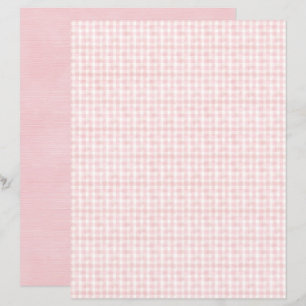 Vintage Coquette Plaid Scrapbook Paper