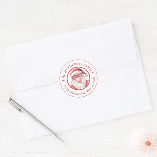 Vintage Coquette Santa Address Label