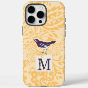 Vintage Coral Eggplant Damask Monogram iPhone 5 iPhone 16 Pro Max Case