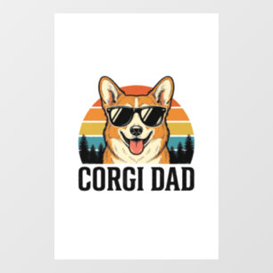 Vintage Corgi Dad Engraving Dog Lover Shirt Design