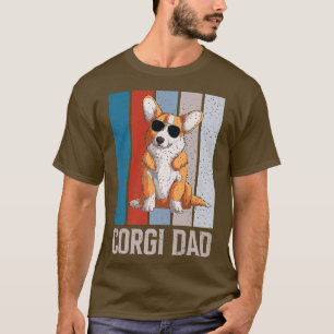 Vintage Corgi Dog Lover Tshirt Corgi Dad Sunglasse