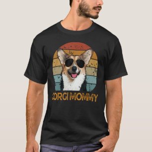 Vintage Corgi Mummy  Cute Dog Pet Owner Mothers Da T-Shirt