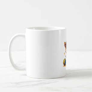 Vintage Corgi Volleyball Dog Vector Illustration S Coffee Mug