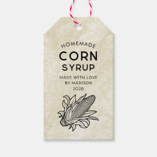 Vintage corn syrup homemade recipe pantry gift tags