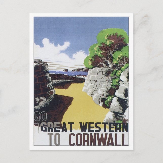 Vintage Cornwall Western Postcard (Front)