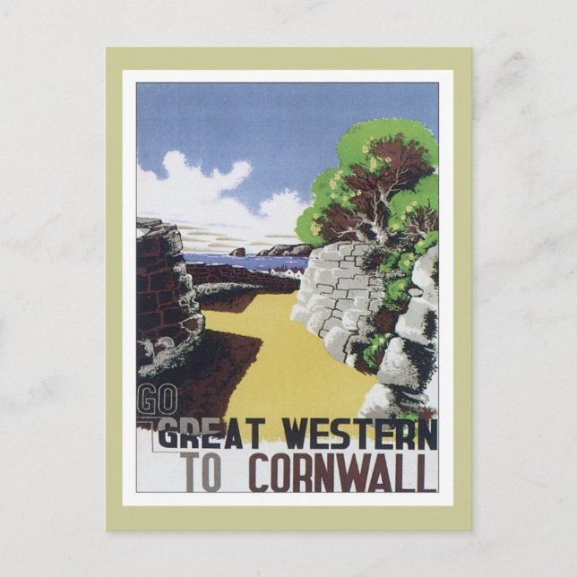 Vintage Cornwall Western Postcard (Front)
