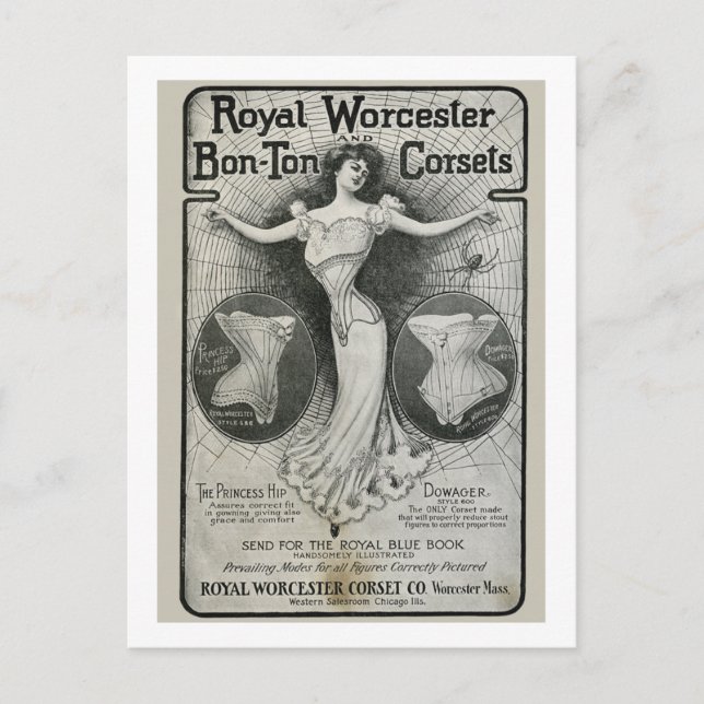 Vintage Corset Ad Postcard (Front)