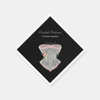 Vintage Corset Personal Lingerie Bridal Shower Napkin