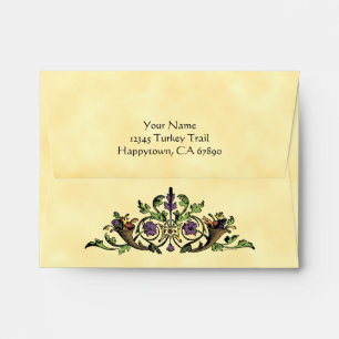 Vintage Corucopia Thanksgiving Custom A2 Envelope